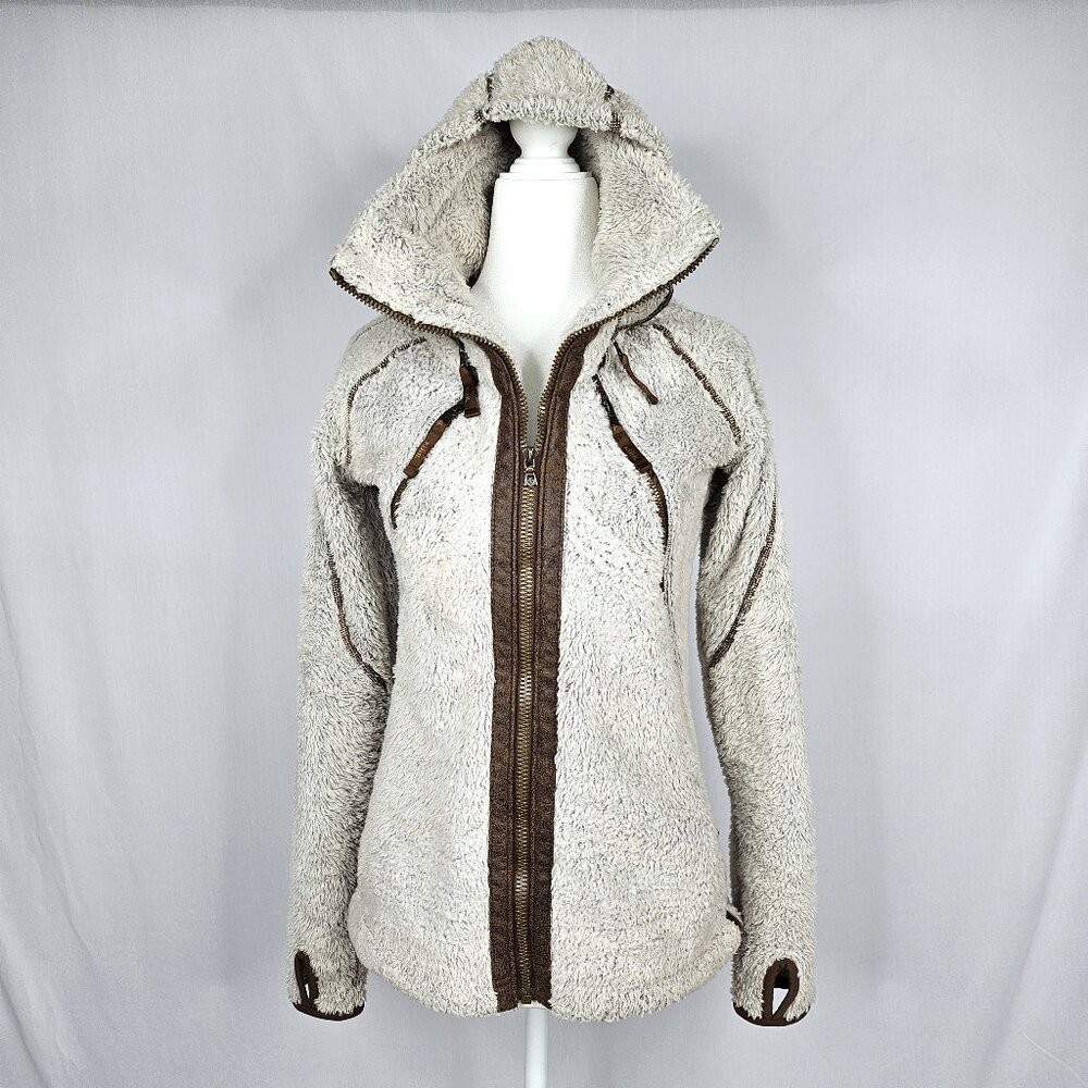 KÜHL | Fleece Jacket | Hooded Thumbhole Zip | Beige | XS